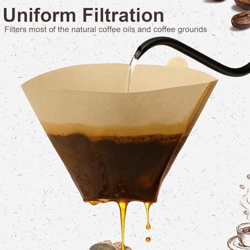 100 Count #4 Cone Coffee Filters 8-12 Cup Compatible with Ninja Maker