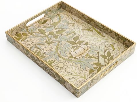 AGIOTA Coffee Table Trays for Living Room Serving Tray with Handles, Modern Large Tray for Ottoman Coffee Table