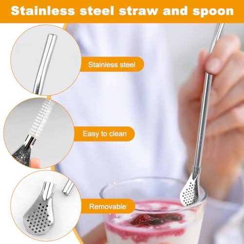 1100ml Greek Yogurt Maker & Strainer with Straw Spoon, Brush & Mesh Bag