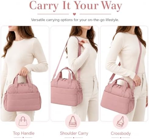 CAMTOP Lunch Box for Women Men Insulated Lunch Bag Lunch Tote Bag Leakproof Thermal Cooler Large Capacity for Travel Work School Picnic (Dark Pink, Medium)