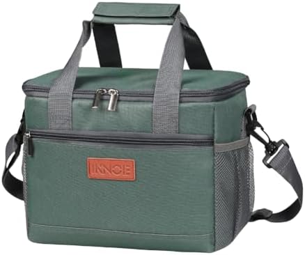 iknoe Insulated Lunch Bag, Foldable 8.5L Cooler Bag for Men & Women, Lunch Box