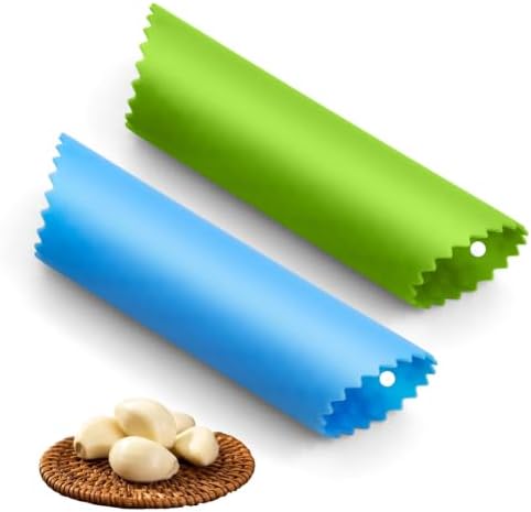 Silicone Garlic Peelers Skin Remover Roller Tube(Green,Blue)