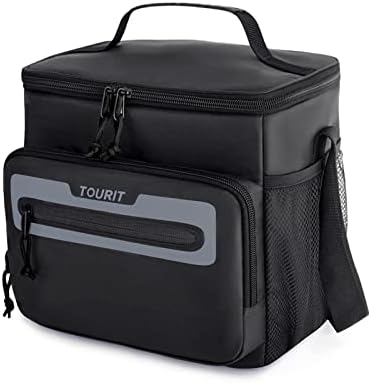 TOURIT Large Lunch Bag 14L Insulated Lunch Box Lunch Cooler for Men Women Work, Black