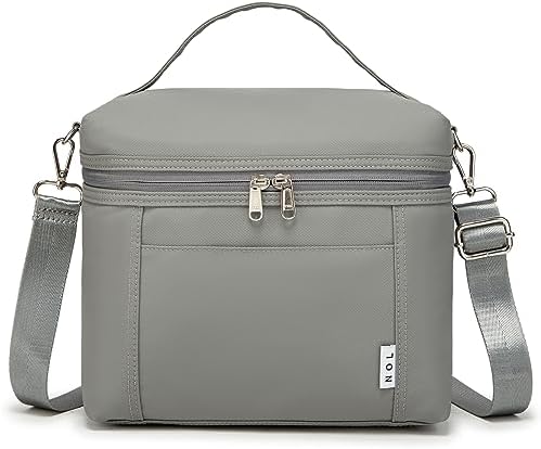 NOL 8L Insulated Lunch Bag for Women, Cool gray, Medium(normal))