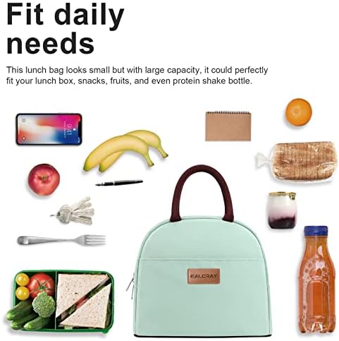 BALORAY Lunch Bag for Women Men Adult Lunch Box (Mint Green), M