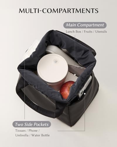 EACHY Lunch Box for Women, Insulated Lunch Bag for Men, Reusable Lunch Tote Cute Cooler Bag Soft Lunchbox for Work, Travel, Camping, Picnic