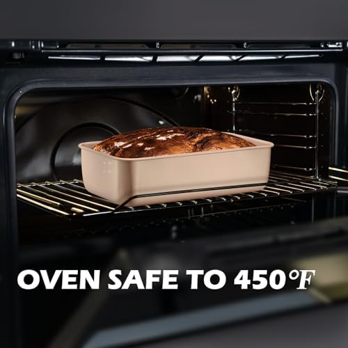 Leonyo 6 Pack Non-Stick 9x5IN Stainless Steel Bread Loaf Pan, Rose Gold