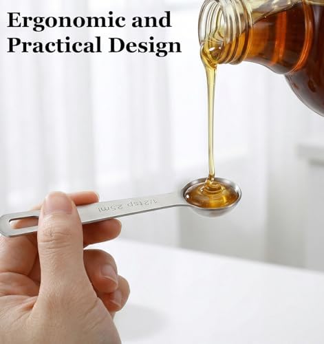5PCS 1/2 Teaspoon Measuring Spoon, 4.5 Inch 1/2 Teaspoon Scoop (2.5m)