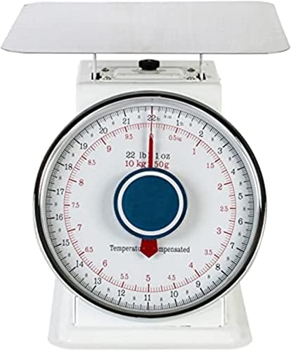 TrueCraftware- 22 lb. Mechanical Kitchen Flat Platform Weighing Food Scale- Heavy Duty Portion Control Mechanical Kitchen and Food Scale Industrial Dial Scale for Kitchens and Restaurants