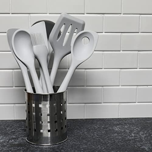 Chef Craft Premium Silicone Cooking Ladle, 11.25 inch, Gray (Pack of 4)
