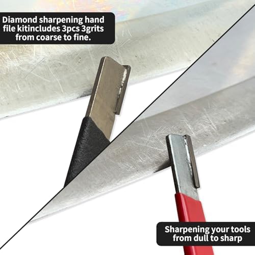 2pieces knife sharpener Portable Multi - Functional Tungsten Steel Garden Tool quickly Sharpener - Ideal for Scissors, kitchen knives, Pruning Shears, Axe & Sickle