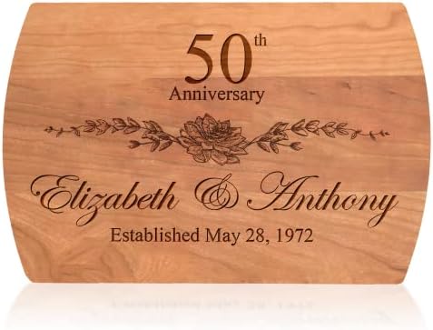 Personalized Cutting Board - 4 Sizes Engraved Charcuterie Board- Anniversary or Gift for Mothers, Anniversary Present for Parents Laser Engraved Custom Unique Keepsake
