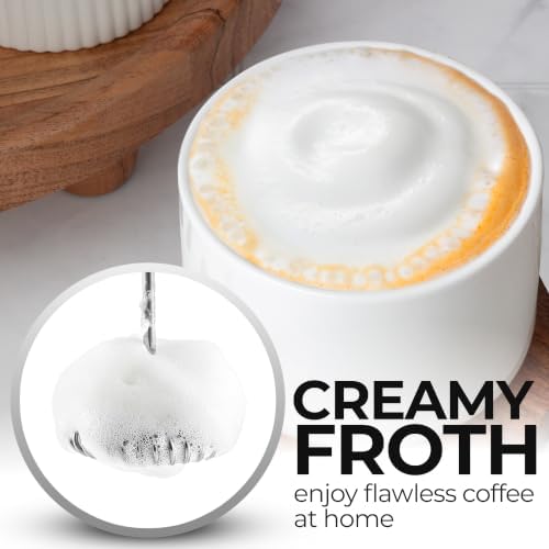 Zulay Kitchen Rechargeable Milk Frother Handheld - Frother Wand, Drink Mixer, Electric Whisk Frother, for Cappuccinos, Matcha & Protein Powder - Dynamic Triple Whisk, 3 Speed 500mAh Cotton Candy Pink