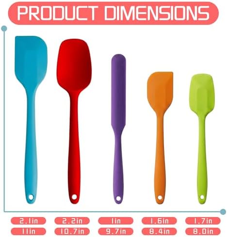 5 Pieces Silicone Spatula Set BPA Free