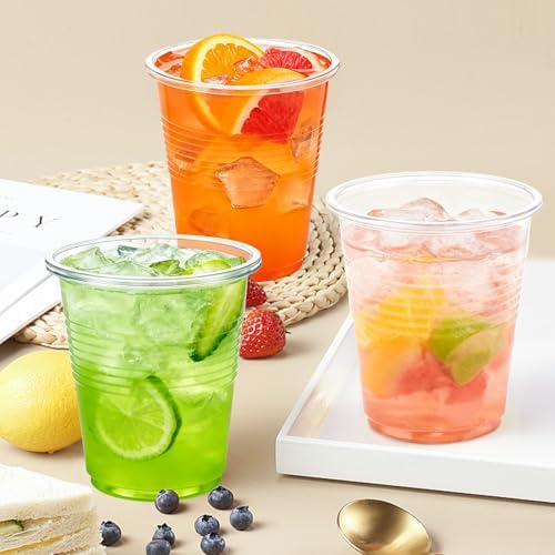 Lamosi 100 Pack 5 oz Clear Plastic Cups, Disposable Party Cups