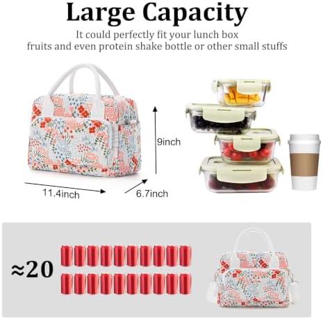 MEXS Insulated Lunch Bag for Women Men Large Reusable Lunch Box Adult Leakproof Portable Cooler Tote Bags for Work Picnic