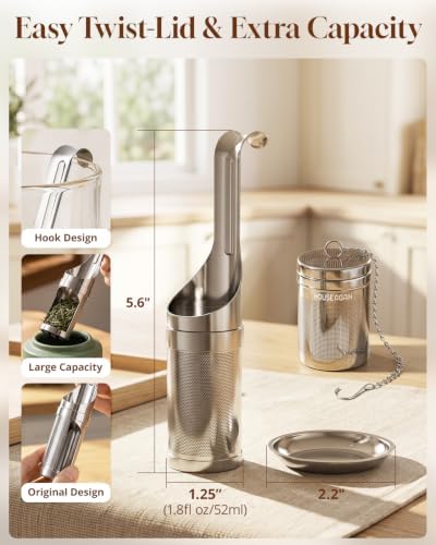 Tea Infuser for Loose Leaf Tea, Stainless Steel Fine Mesh Tea Strainer