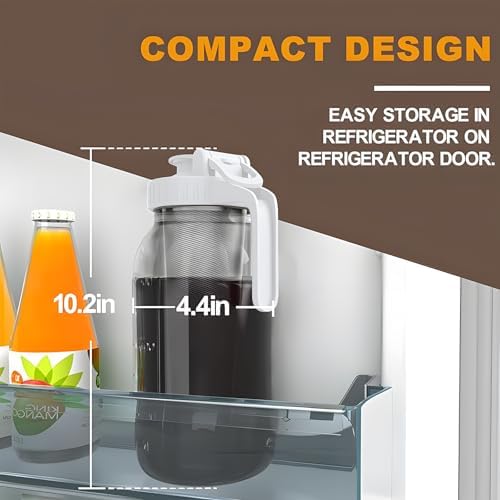 JunVpic Cold Brew Coffee Maker, 64 oz Glass Mason Jar Pitcher