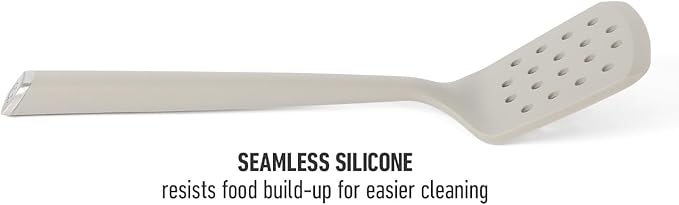 Calphalon Edge Silicone Flexible Slotted Turner - Taupe