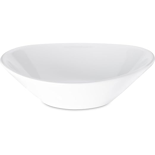 Carlisle FoodService Products Stadia Resuable Plastic Bowl for Home and Restaurant, Melamine, 52 Ounces, White, (Pack of 12)
