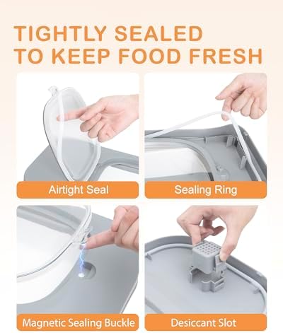 10-26Lbs Airtight Dog Food Container 2Pcs,Collapsible Pet Food Storage