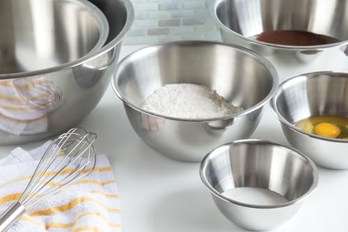 Fox Run 6-Piece Nesting Stainless Steel Polished Mixing Bowls Set