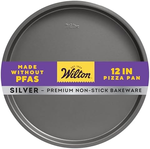Wilton Silver Non-Stick Pizza Pan, Made Without PFAS, 12 in., (Pack of 6)