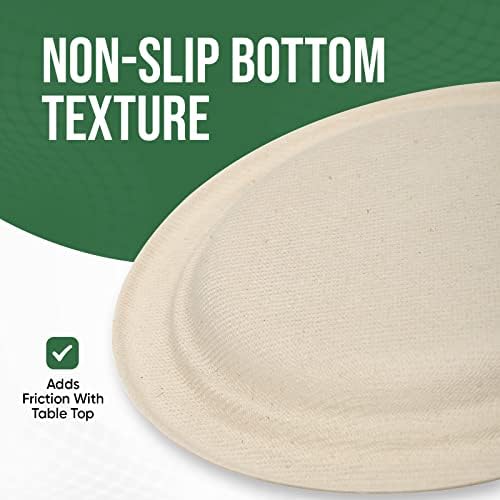 TaidMiao 6 inch Paper Plate 100 Pack Small Disposable, 100% Compostable