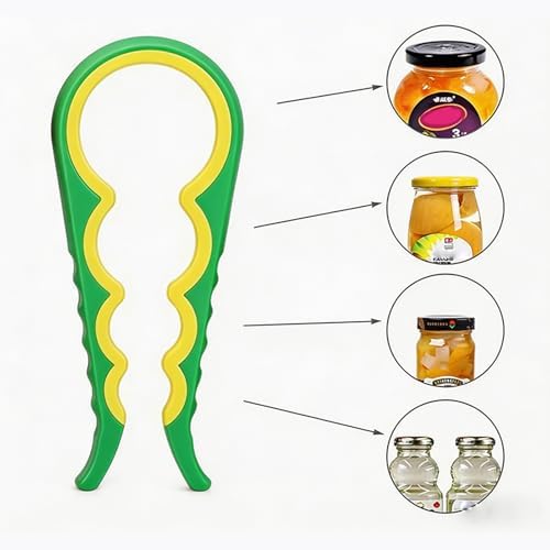 Jar Opener for Seniors with Arthritis,Jar Opener for Weak Hands,5-in-1 Bottle Opener,4-in-1 Can Opener