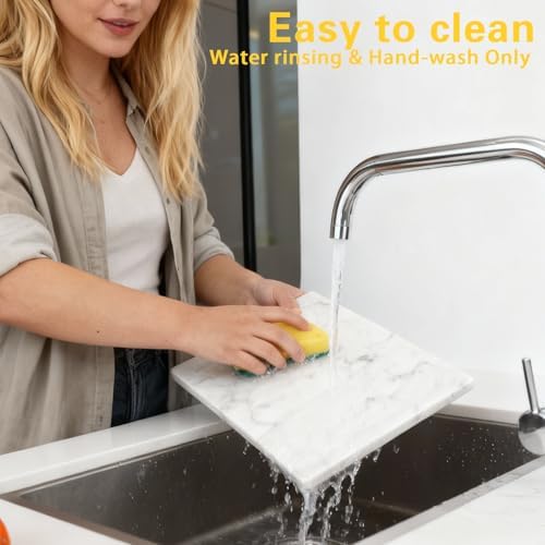 Marble Cutting Board for Kitchen 12×8 Inch Italian Carrara White