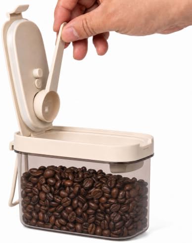 Airtight Coffee Canister with Scoop, 14oz Food Storage Container