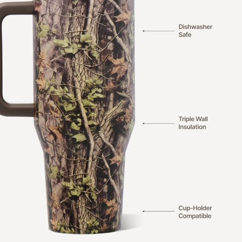 HydroJug Traveler 32oz, Insulated Tumbler with Handle & Straw, Woodland