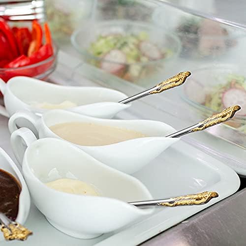 KEAWELL Luxury 2-Piece Gold Accent Gravy Ladle Set (2)