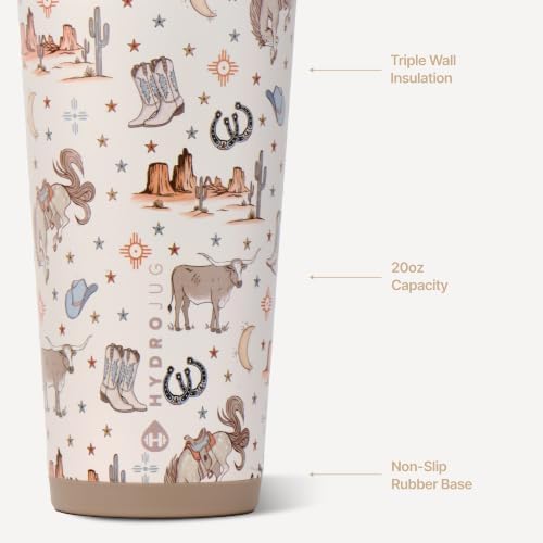 HydroJug Everyday Tumbler 20 oz, Ceramic-Lined Straw Cup, Mesa