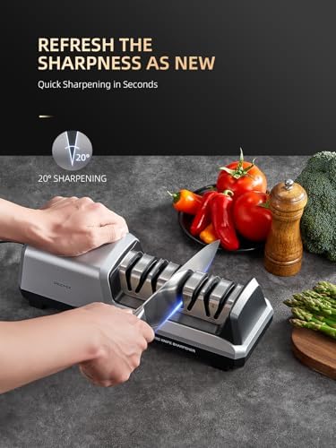 Reemix Electric Knife Sharpener with 4-Stage Sharpening