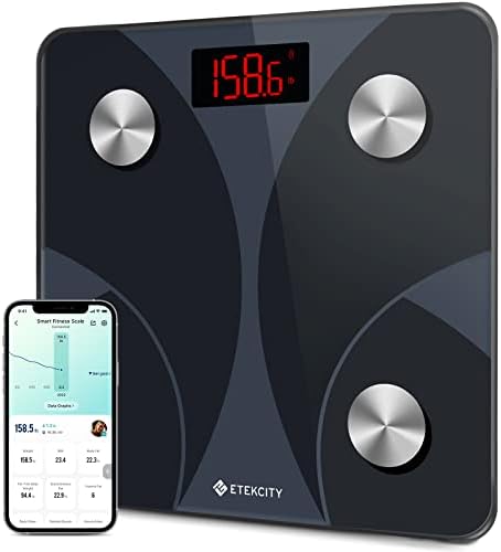 Etekcity Smart Scale for Body Weight and Body Fat, FSA Eligible, Ash-black