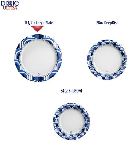 Dixie Ultra Heavy Duty Paper Plates, Large, 11-Inch, 25 Count, 3X Stronger*