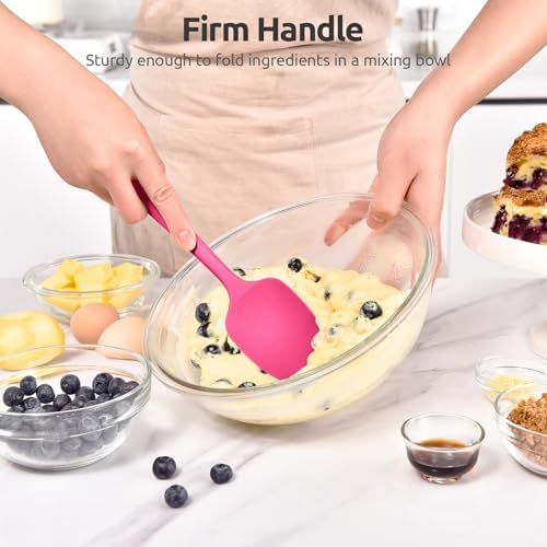 U-Taste Silicone Spoon Spatula, 600°F High Temp Spoonula, 11.38", Rosy Pink
