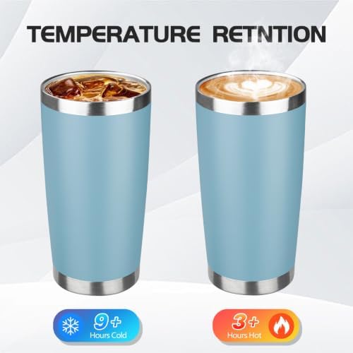 StarSpeed 20oz Stainless Steel Travel Coffee Tumbler,Maya Blue