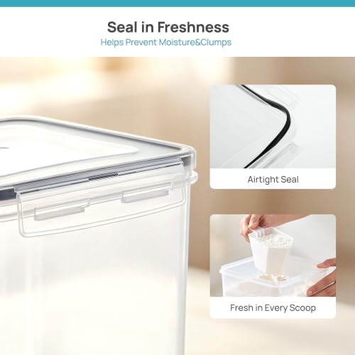 Vtopmart 3 PCS Flour and Sugar Storage Container Sets for Beginner Bakers