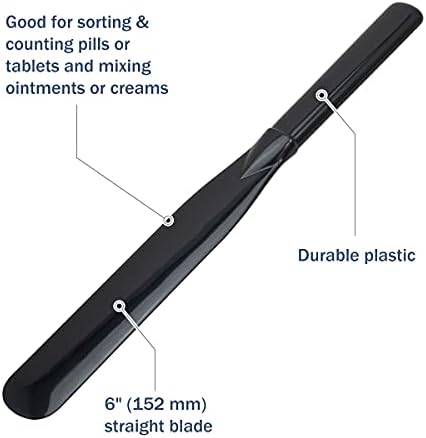 Apothecary Products 6" Pill Spatula & Medication Blade Tool, Tough Plastic