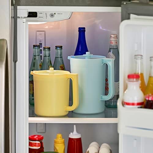 Tupperware Heritage Pastel Pitcher Set (2 Pitchers + 2 Lids) - 2 QT+1.5 QT