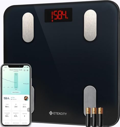 Etekcity Smart Scale for Body Weight, BMI, Body Fat, Bluetooth, 400 lb