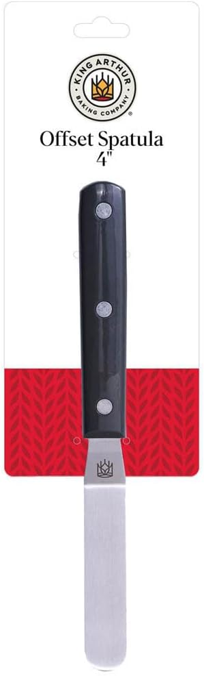 King Arthur Baking Company Offset Spatula, Japanese Stainless Steel, 4-Inch Flexible Blade, For Precise Cake Decorating