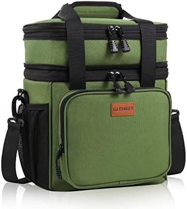 GLENKEY Expandable Lunch Box Insulated Leakproof Cooler Bag Work Outdoor