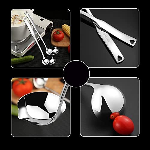Kitchen Luminous Soup Ladle with Pour Spout,Premium 18/8 Stainless Steel,12-Inch Heavy Duty Punch Ladle for Serving,Cooking,Canning,Sauces,Gravy,Stews