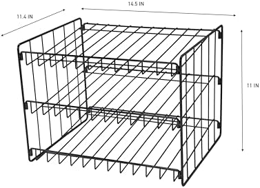 Kitchen Details 3 Tier Can Storage Organizer Rack in Black