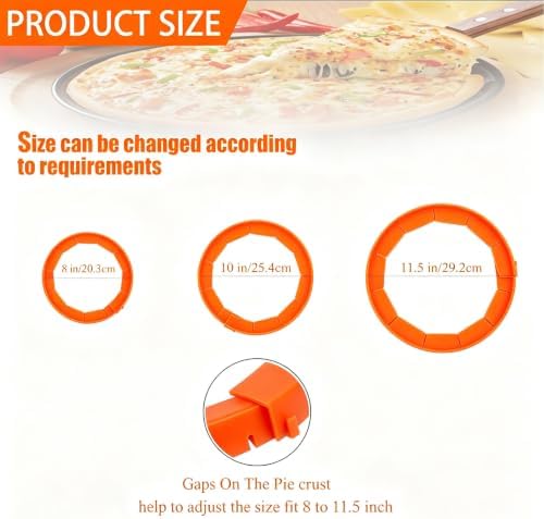 Easily Adjustable Silicone Pie Crust Protector, Fits8-11.5" Pie Crust