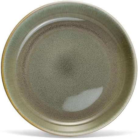 Sango Resona Moss Green Stoneware Bowls (Set of 4) – Durable Stoneware with Reactive Glaze Finish, Microwave & Dishwasher Safe, Perfect for Everyday Dining & Entertainment