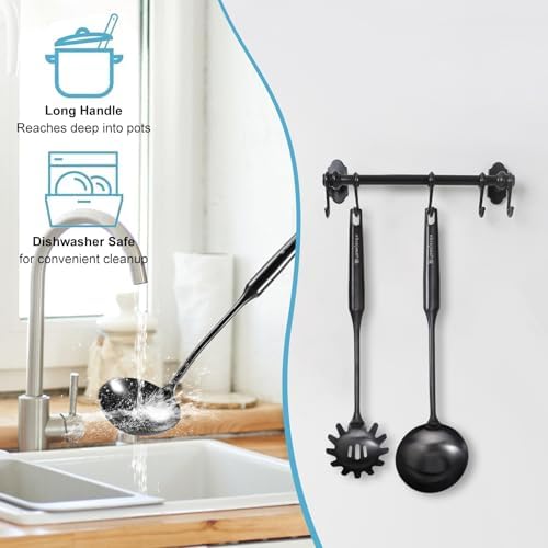 Stainless Steel Ladle - 13.8" Large Metal Ladel，Perfect Gifts